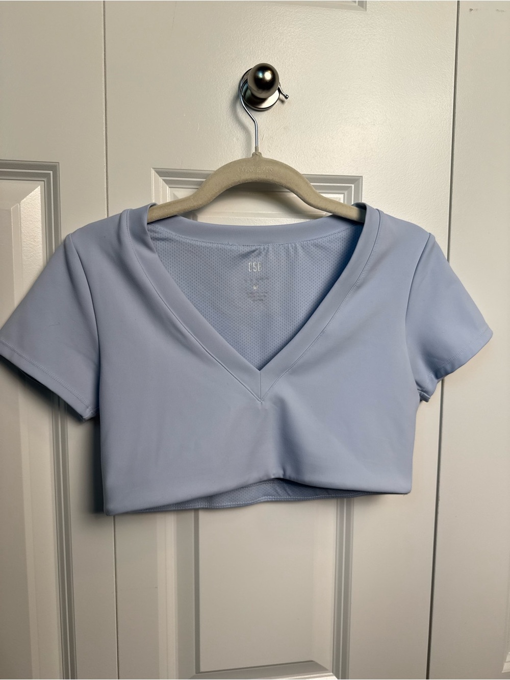 Crop Shop Boutique CSB Activelux River Crop Top - Light Blue